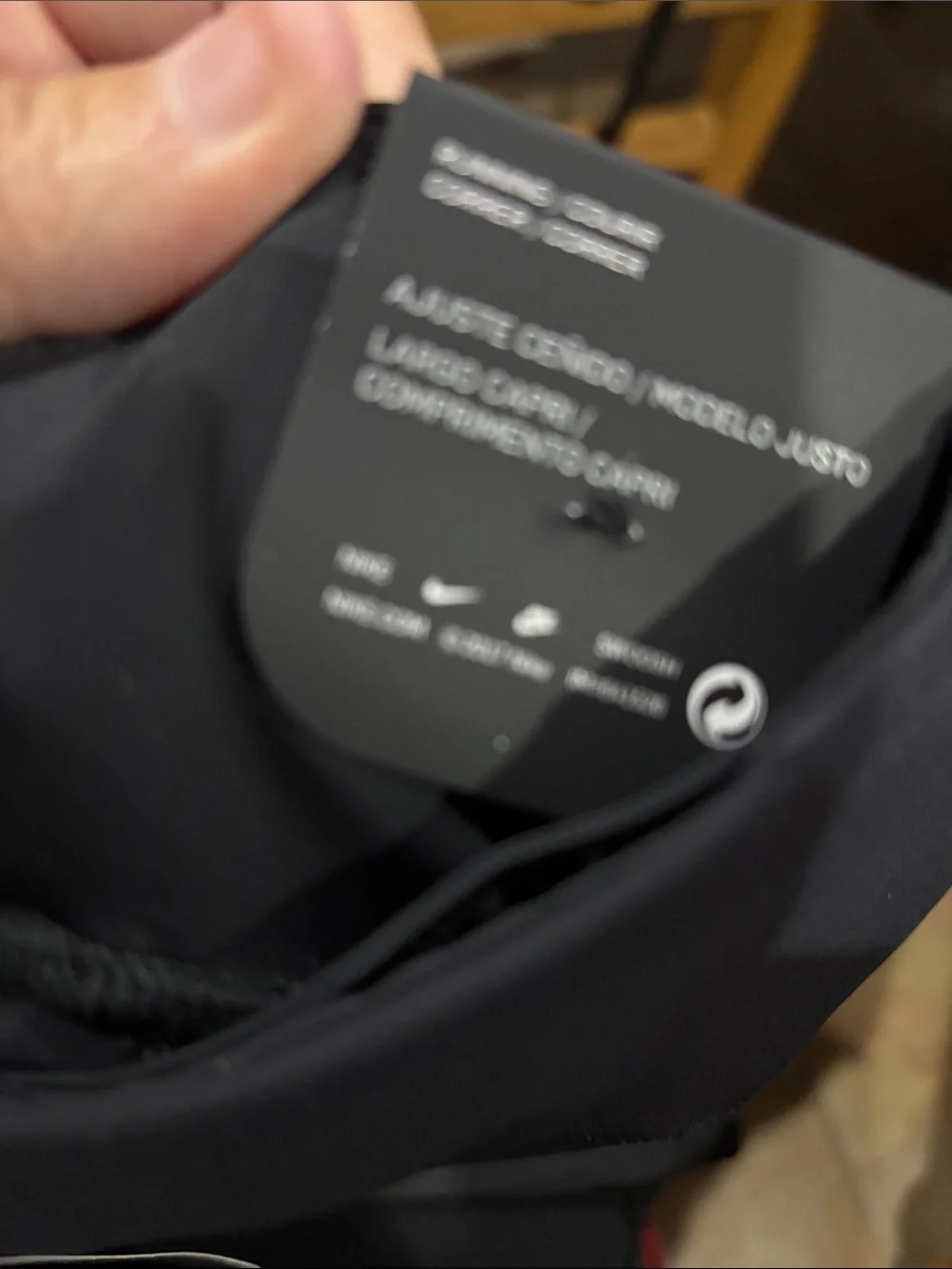Nike Black Cropped Performance Capris with Reflective Swoosh
